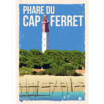 AF75 - LOT DE 5 AFFICHES METAL LE PHARE DE CAP FERRET